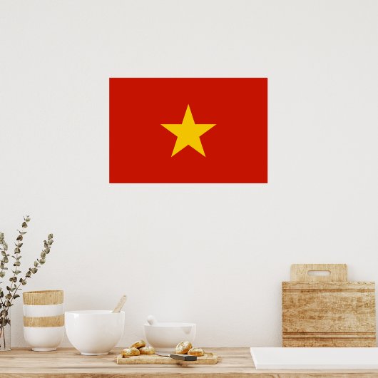 Vietnamese vlag poster (Keuken)