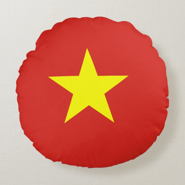 Vietnamese vlag rond kussen (Voorkant)