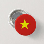Vietnamese vlag ronde button 3,2 cm (Voorkant /achterkant)