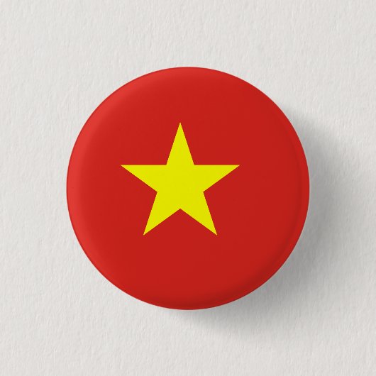 Vietnamese vlag ronde button 3,2 cm (Voorkant)