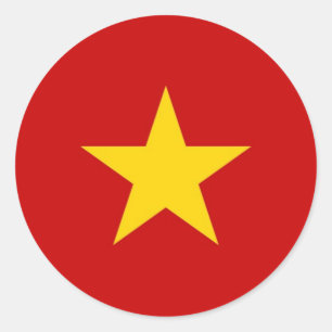 Vietnamese vlag ronde sticker