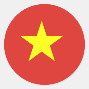 Vietnamese vlag ronde sticker