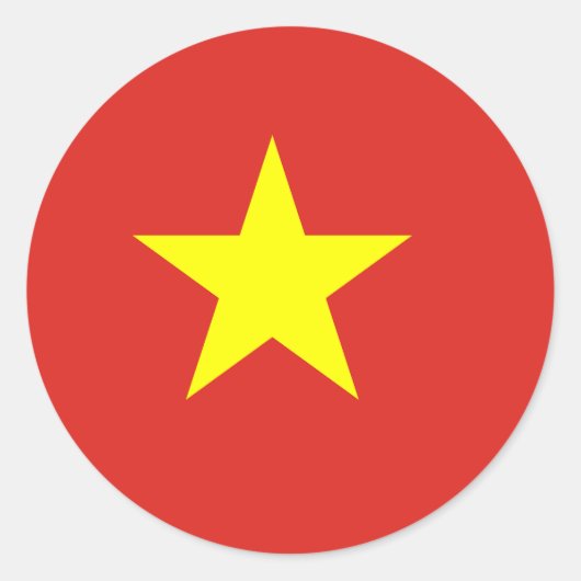 Vietnamese vlag ronde sticker (Voorkant)