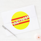 Vietnamese vlag (ronde stickers) ronde sticker (Envelop)