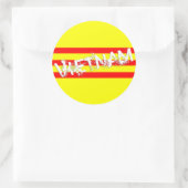 Vietnamese vlag (ronde stickers) ronde sticker (Tas)