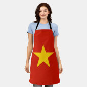 Vietnamese vlag schort (Gedragen)