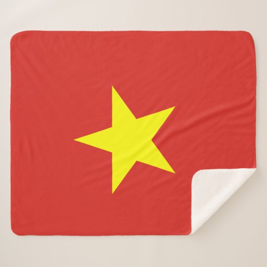 Vietnamese vlag sherpa deken (Voorkant (horizontaal))