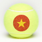 Vietnamese vlag tennisballen (Achterkant)