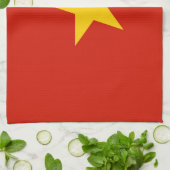Vietnamese vlag theedoek (Gevouwen)