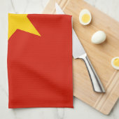 Vietnamese vlag theedoek (Quarter Fold)
