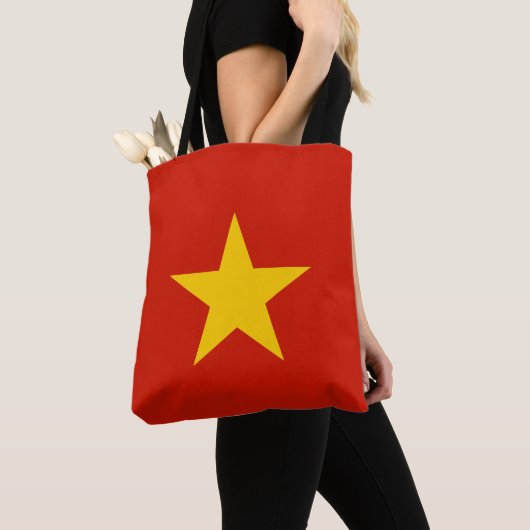 Vietnamese vlag tote bag (Dichtbij)
