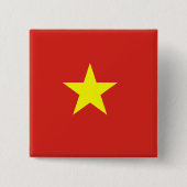 Vietnamese vlag vierkante button 5,1 cm (Voorkant)