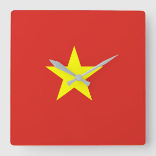 Vietnamese vlag vierkante klok