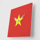 Vietnamese vlag vierkante klok (Hoek)