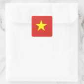 Vietnamese vlag vierkante sticker (Tas)