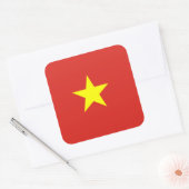 Vietnamese vlag vierkante sticker (Envelop)