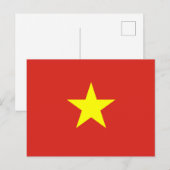 Vietnamese vlag (Vietnam) Briefkaart (Voorkant / Achterkant)