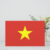 Vietnamese vlag (Vietnam) Briefpapier (Staand voorkant)