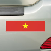 Vietnamese vlag (Vietnam) Bumpersticker (Op auto)