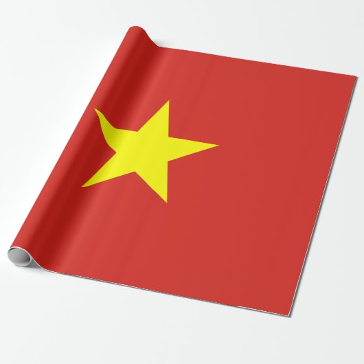 Vietnamese vlag (Vietnam) Cadeaupapier (Uitgerold)