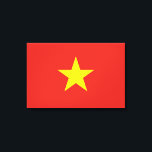 Vietnamese vlag (Vietnam) Canvas Afdruk<br><div class="desc">Dit ontwerp is voorzien van de nationale vlag van Vietnam (officieel bekend als de Socialistische Republiek Vietnam), een land in Zuidoost-Azië. Het is het meest oostelijke land op het Indochinese schiereiland. Vietnam heeft landgrenzen met China naar het noorden, en Laos en Cambodja naar het westen. Vietnam heeft ook zeegrenzen met...</div>