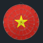Vietnamese vlag (Vietnam) Dartbord<br><div class="desc">Dit ontwerp is voorzien van de nationale vlag van Vietnam (officieel bekend als de Socialistische Republiek Vietnam), een land in Zuidoost-Azië. Het is het meest oostelijke land op het Indochinese schiereiland. Vietnam heeft landgrenzen met China naar het noorden, en Laos en Cambodja naar het westen. Vietnam heeft ook zeegrenzen met...</div>