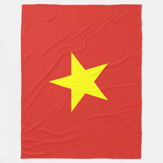 Vietnamese vlag (Vietnam) Fleece Deken (Voorkant)