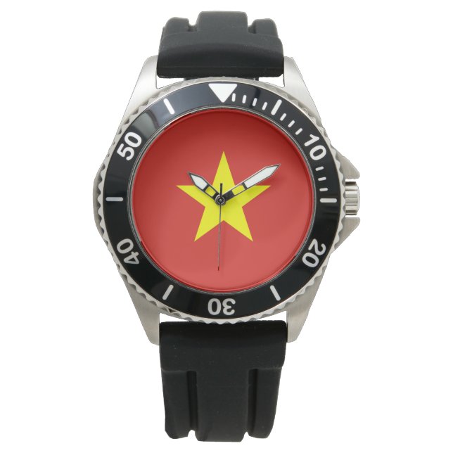 Vietnamese vlag (Vietnam) Horloge (Voorkant)