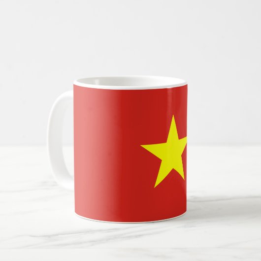 Vietnamese vlag (Vietnam) Koffiemok (Voorkant links)