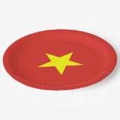Vietnamese vlag (Vietnam) Papieren Bordje (Gekanteld)