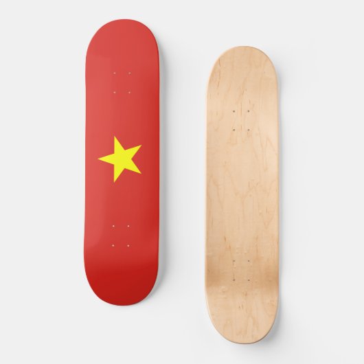 Vietnamese vlag (Vietnam) Persoonlijk Skateboard (Voorkant)