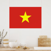 Vietnamese vlag (Vietnam) Poster (Keuken)