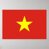 Vietnamese vlag (Vietnam) Poster (Voorkant)