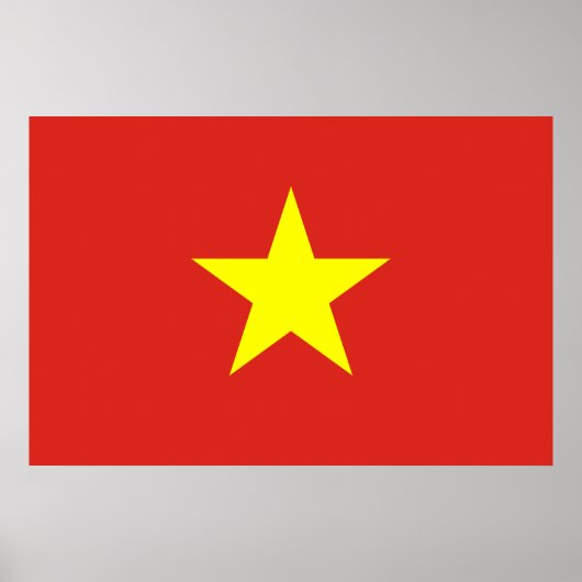 Vietnamese vlag (Vietnam) Poster (Voorkant)
