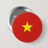Vietnamese vlag (Vietnam) Ronde Button 7,6 Cm (Voorkant /achterkant)
