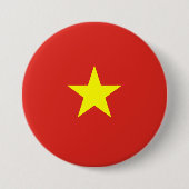 Vietnamese vlag (Vietnam) Ronde Button 7,6 Cm (Voorkant)