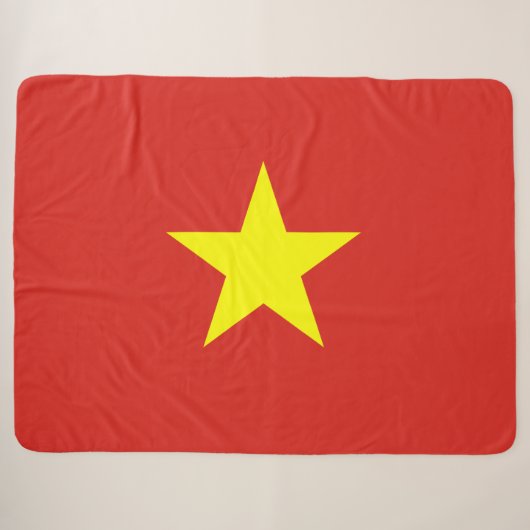 Vietnamese vlag (Vietnam) Sherpa Deken (Voorkant (horizontaal))