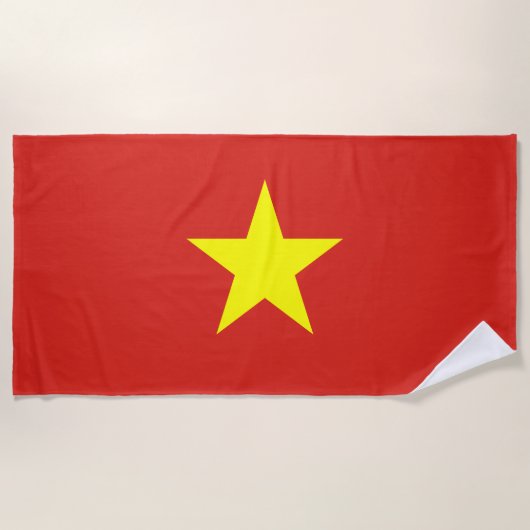 Vietnamese vlag (Vietnam) Strandlaken (Voorkant)