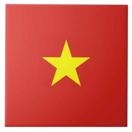 Vietnamese vlag (Vietnam) Tegeltje (Voorkant)