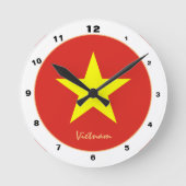 Vietnamese vlag, Vietnam trendy Home/design Ronde Klok (Voorkant)