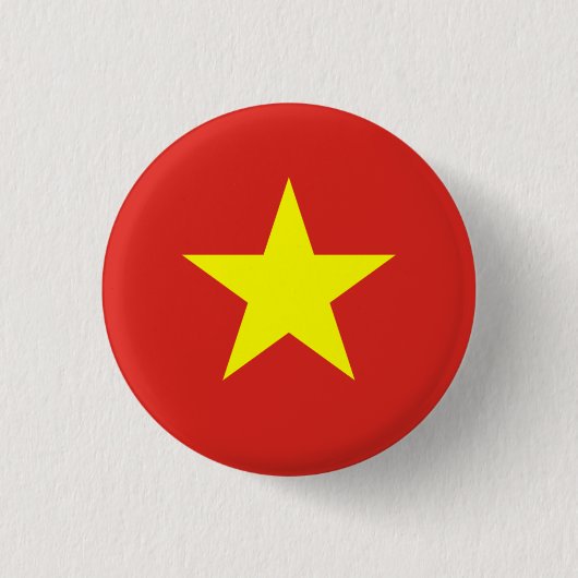 Vietnamese Vlag, Vlag van Vietnam Ronde Button 3,2 Cm (Voorkant)