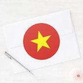 Vietnamese Vlag, Vlag van Vietnam Ronde Sticker (Envelop)