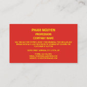 Vietnamese Vlag, Vlag van Vietnam Visitekaartje (Achterkant)