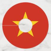 Vietnamese vlag wijnglaslabel (Achterkant)