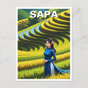 Vietnamese vrouw in Sapa Reizen Briefkaart