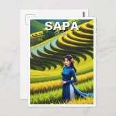 Vietnamese vrouw in Sapa Reizen Briefkaart (Voorkant / Achterkant)