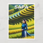 Vietnamese vrouw in Sapa Reizen Briefkaart (Voorkant)