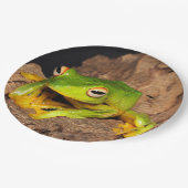 Vietnamese zwarte-webbedkikker papieren bordje (Gekanteld)