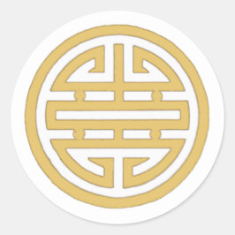 Vietnameses Symbool voor Liefde Klassieke Ronde St Sticker