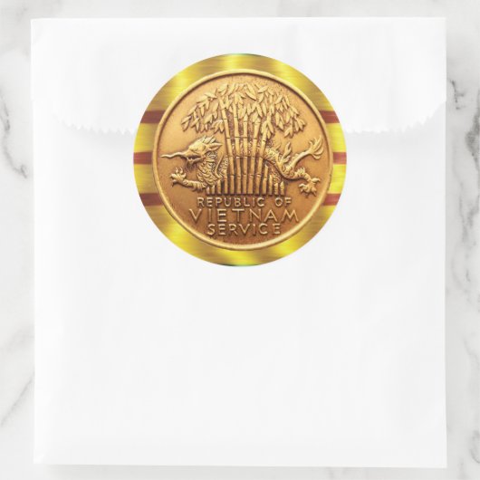 Viëtnamimedailletjes Ronde Sticker (Tas)